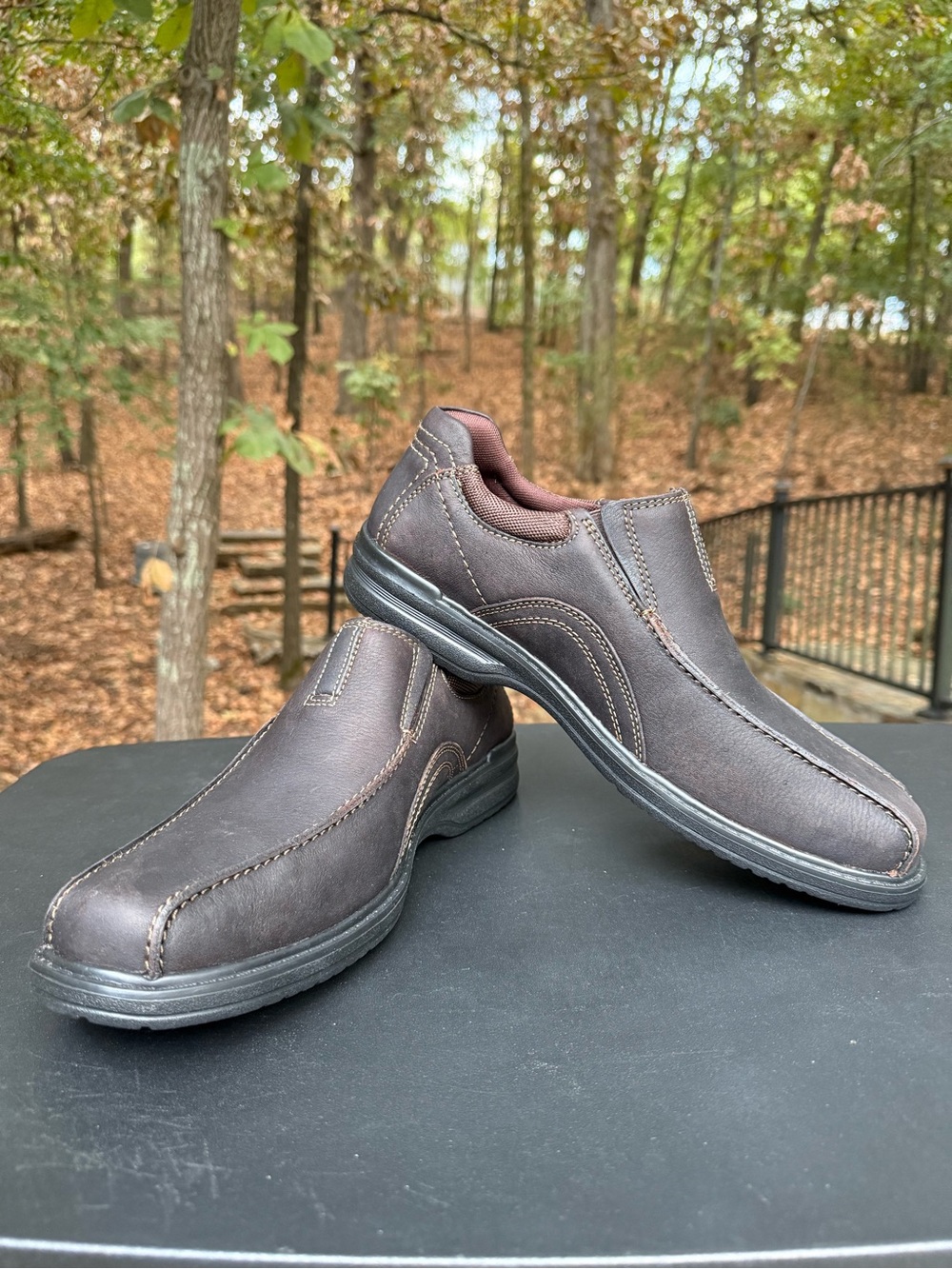 Clarks Cotrell Step Leather Slip-On Shoes US 11.5 Mens
